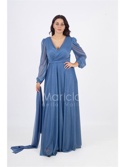 abito manica lunga glitter MARICLA ELEGANCE | FI7219INDACO